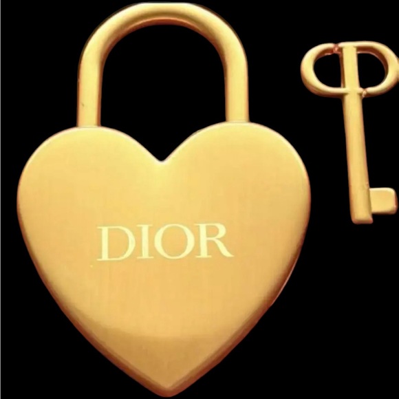 Dior Gold-tone Heart Lock and Key - Picture 2 of 2
